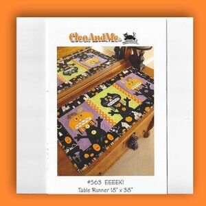 Cleo and Me Pattern #563 EEEEK! Halloween Motif Table Runner